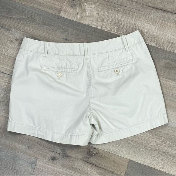 Loft Flat Front Cotton Twill 4” Chino Shorts Stone Beige 6 - Picture 3 of 8